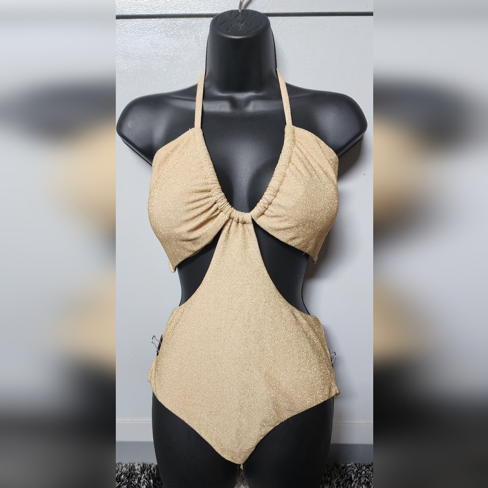 American Eagle Shimmering Gold Swimsuit